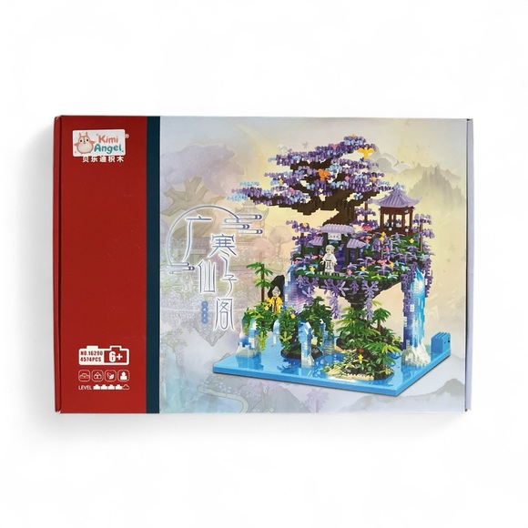 Kimiangel Other - Blue and Purple Fantasy Building Set Cherry Blossom Bonsai Tree with lights